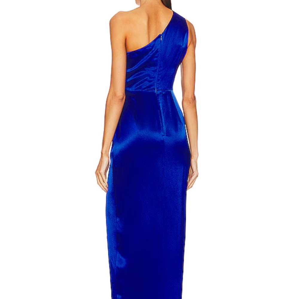 Sau lee Preston Dress in Egyptian Blue maxi one shoulder - Picture 2 of 11